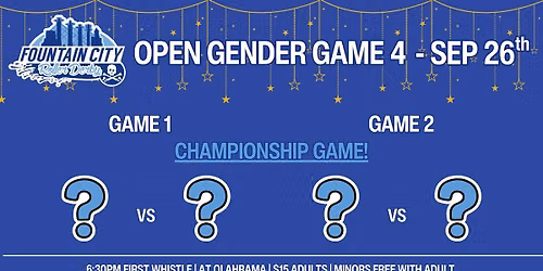 Open Gender CHAMPS!! — Olahrama 28