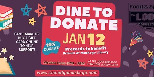Muskego Library- Dine to Donate  