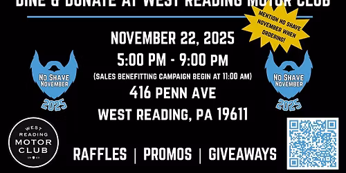 Dine & Donate at West Reading Motor Club