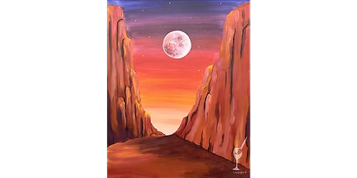 Moonrise in the Canyon - Paint and Sip in Houston | Classpop!\u2122