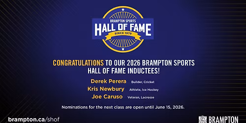 45th Annual Brampton Sports Hall of Fame Induction Ceremony 