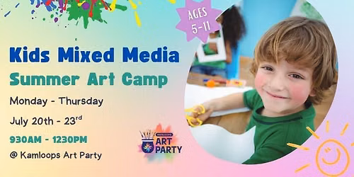 Kids Summer Art Camp - 4 Week Mixed Media (July 20 - 23) 