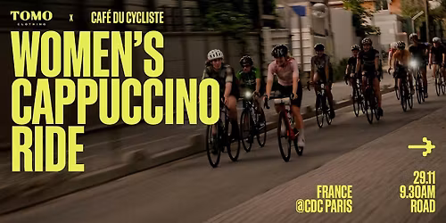 TOMO Clothing x Caf\u00e9 du Cycliste \u2014 Women\u2019s Community Ride (Paris)