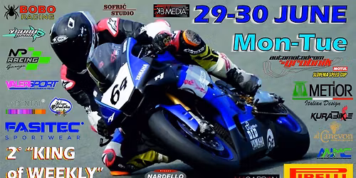 2\u00b0 KING OF WEEKLY 2025 - 29+30 GIUGNO Lunedi+Martedi