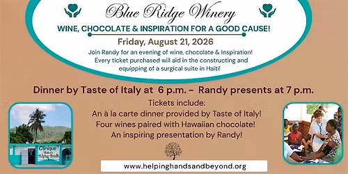 Wine, Chocolate & Inspiration For a Good Cause