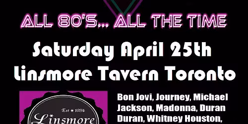 Retro Crush Canada\u2019s Premier 80\u2019s Tribute Band Returns to the Linsmore Tavern!