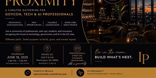 In Proximity: DC Professionals Mixer GOVCON, AI, & TECH