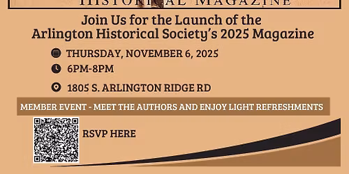 Members Only Event: Arlington Historical Magazine Release Party