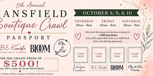 5th Annual Mansfield Boutique Crawl!