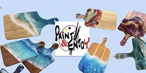 Paint and Enjoy" Resin Seascape Charcuterie Board" WEST YORK Isaac\u2019s