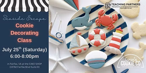 Seaside Escape Cookie Decorating Class | Fairfax, VA