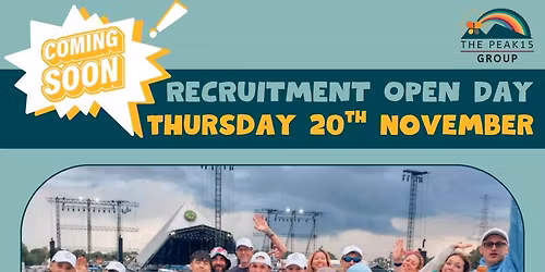 Peak15 Group Recruitment Open Day!