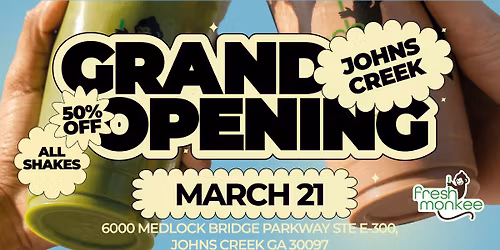 Fresh Monkee - Grand Opening Golden Straw Event - Johns Creek