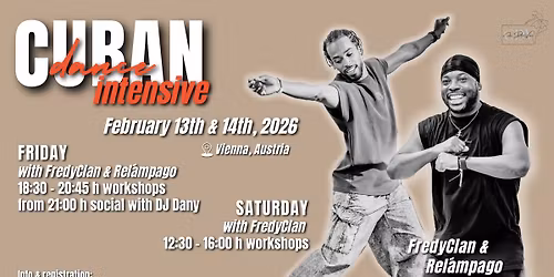 CUBAN DANCE INTENSIVE WITH FREDYCLAN AND REL\u00c1MPAGO