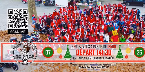 Balade des Papas No\u00ebl motards 2025!