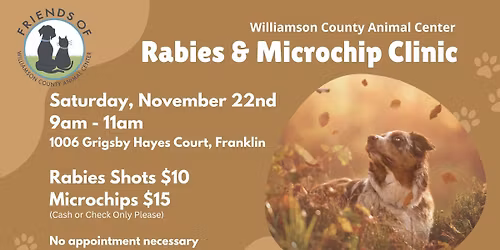 November Rabies and Microchip Clinic