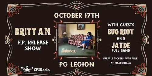 Britt AM EP Release Show w\/ Bug Riot and Jayde
