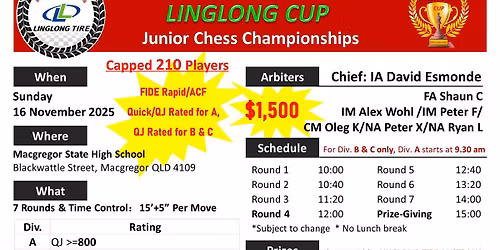 2025 T4 LINGLONG CUP Junior Chess Championships