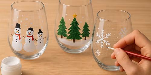 Sip & Paint Holiday Wine Glass