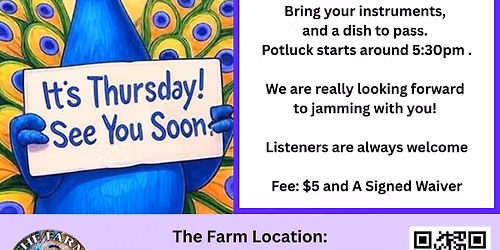 LIVE MUSIC AT THE FARM ON THURSDAYS!