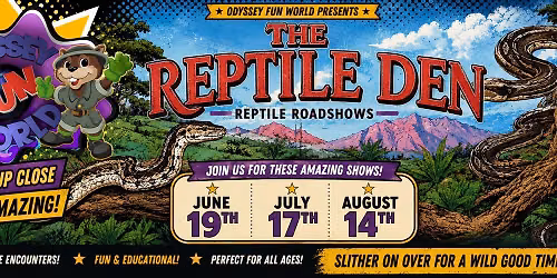 Free Reptile and Bug Show at Odyssey Funworld