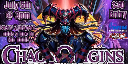 WCG Yugioh Chaos Origins Case Tournament! July 5th