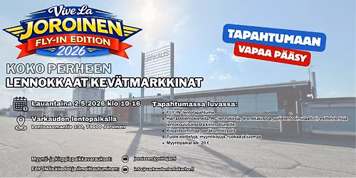 Koko perheen lennokkaat kev\u00e4tmarkkinat | Vive La Joroinen - FLY IN -tapahtuma