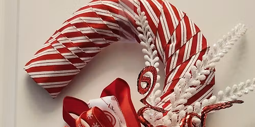 Candy cane wreath workshop