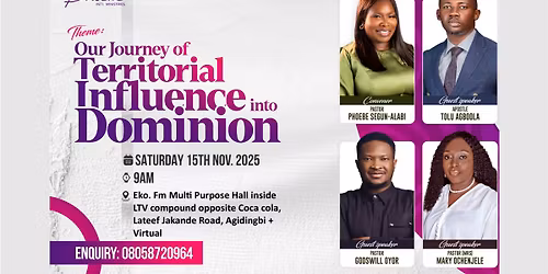 Marketplace Vessels Conference, Nov. 2025 \u2014 Our Journey of Territorial Influence into Dominion