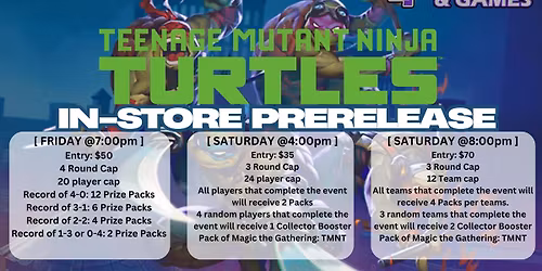 Magic The Gathering: In Store Prerelease Teenage Mutant Ninja Turtles