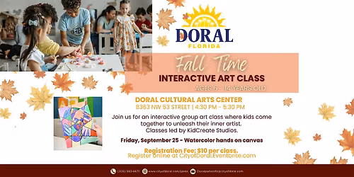 Watercolor hands on Canvas - Fall Time Interactive Art Class
