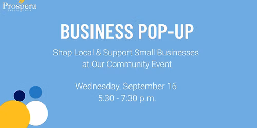 Business Pop-Up Shop Local & Support Small Businesses at Our Community Event