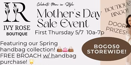 Ivy Rose Boutique Mother\u2019s Day Sale Event 