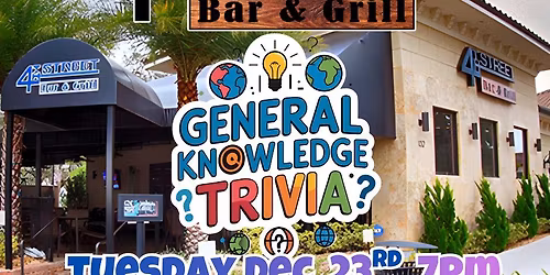 General Knowledge Trivia @ 4th Street Bar & Grill