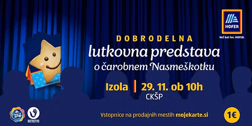 Dobrodelna lutkovna predstava Pravljica o čarobnem piškotku | Izola