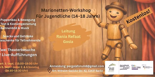 Marionetten-Workshop \u0648\u0631\u0634\u0629 \u0639\u0631\u0627\u0626\u0633 \u0645\u0627\u0631\u064a\u0648\u0646\u064a\u062a