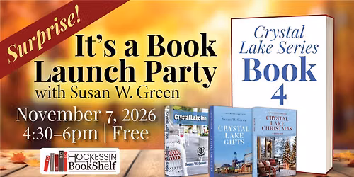 Susan W. Green Book Launch Party | Crystal Lake Series (New Release!)