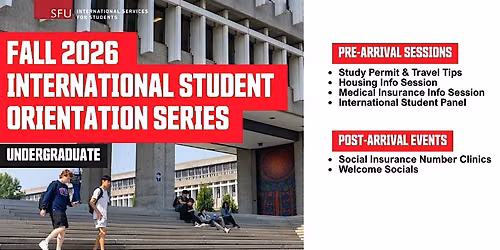 Fall 2026 International Student Orientation Series - Undergraduate