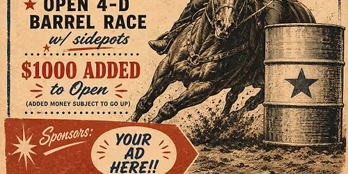 THE JUNE RUN - $1200 ADDED 4D BARREL RACE