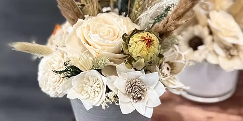 Boho Wood Floral Arrangements @ Three Blue Brushes Studio