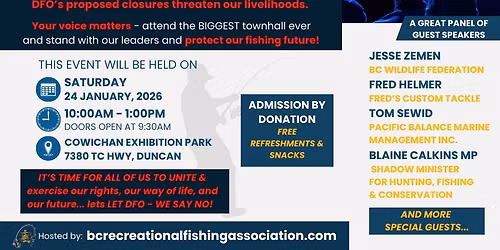 BC Recreational Fishing Association Townhall Event