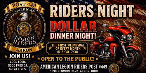 LEGION RIDERS "DOLLAR DINNER NIGHT"