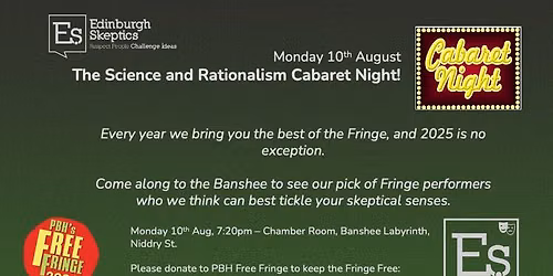 The Science and Rationalism Cabaret Night!