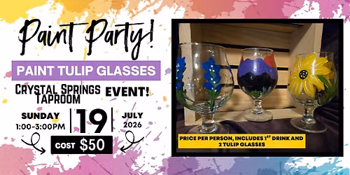 Tulip Glass Painting Party at Crystal Springs Taproom
