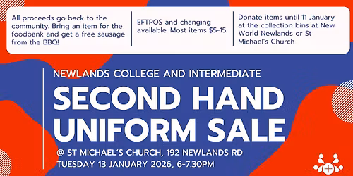 Newlands College and Intermediate Second Hand Uniform Sale
