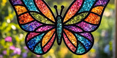 Spring crushed glass suncatchers 4\/17\/26