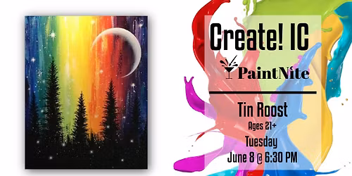 Paint Nite at Tin Roost: Rainbow Forest Magic