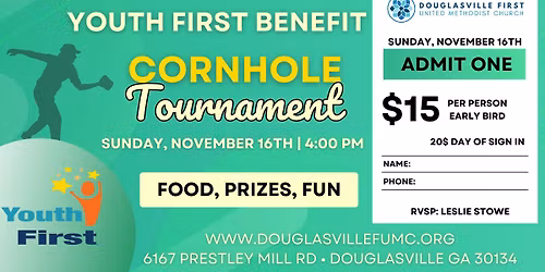 Cornhole Tournament, Youth First Benefit