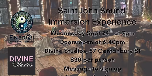 EnerQi Healing Sound Immersion - Saint John
