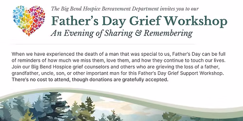 Big Bend Hospice | Father's Day Grief Workshop